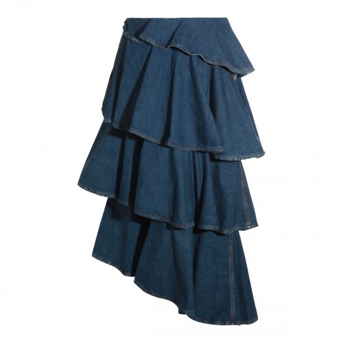 BLUE COTTON SKIRT