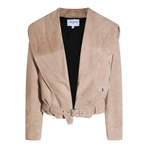 BEIGE LEATHER JACKET