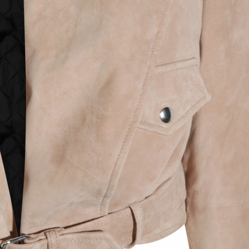 BEIGE LEATHER JACKET