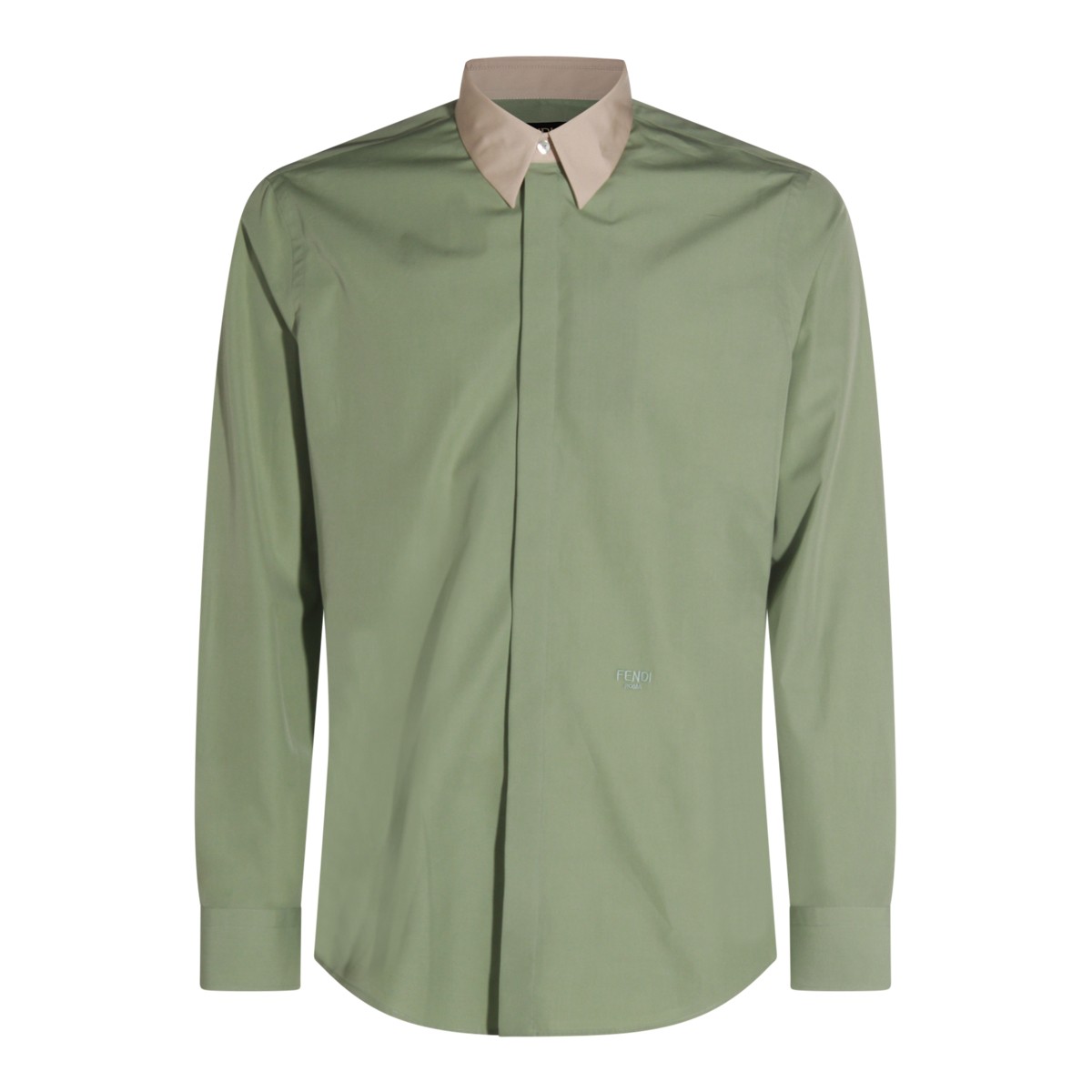 GREEN COTTON SHIRT