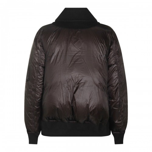 BLACK WOOL DOWN JACKET