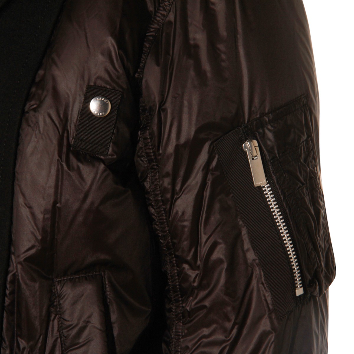 BLACK WOOL DOWN JACKET
