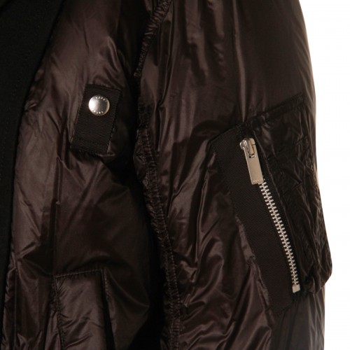 BLACK WOOL DOWN JACKET