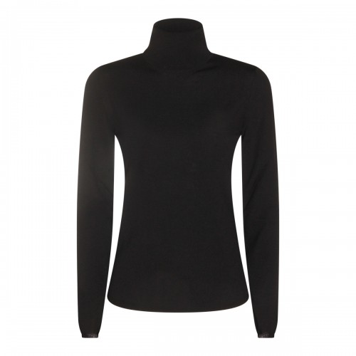 BLACK WOOL KNITWEAR