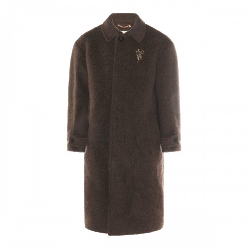 DARK BROWN COTTON COAT