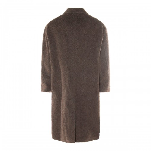 DARK BROWN COTTON COAT