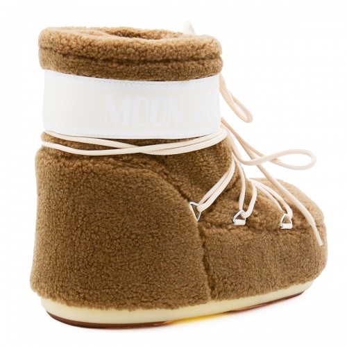 BROWN ICON LOW FLEECE BOOTS