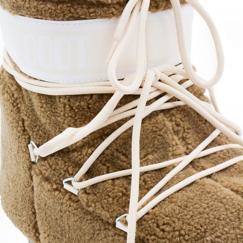 BROWN ICON LOW FLEECE BOOTS