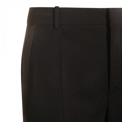 BLACK WOOL PANTS