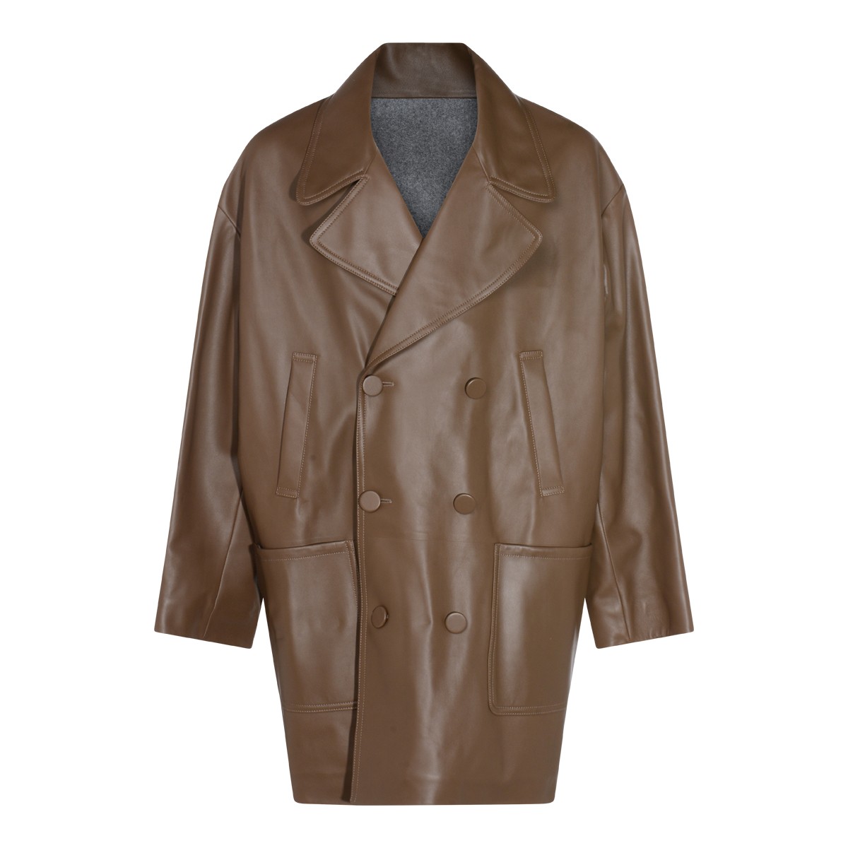 BROWN LEATHER JACKET