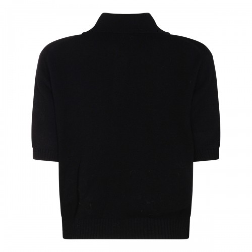 BLACK WOOL TOP