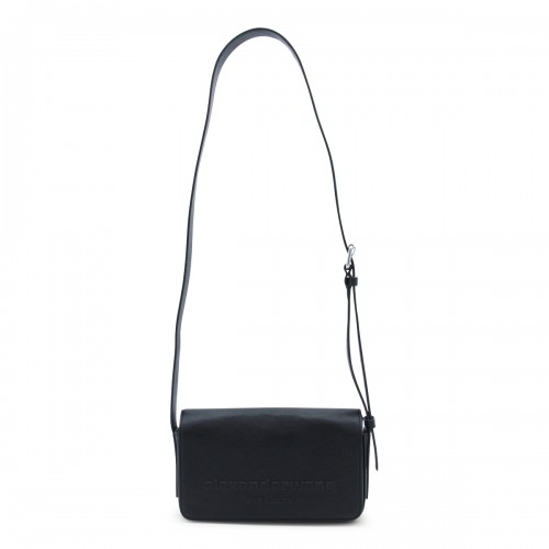 BLACK LEATHER SHOULDER BAG