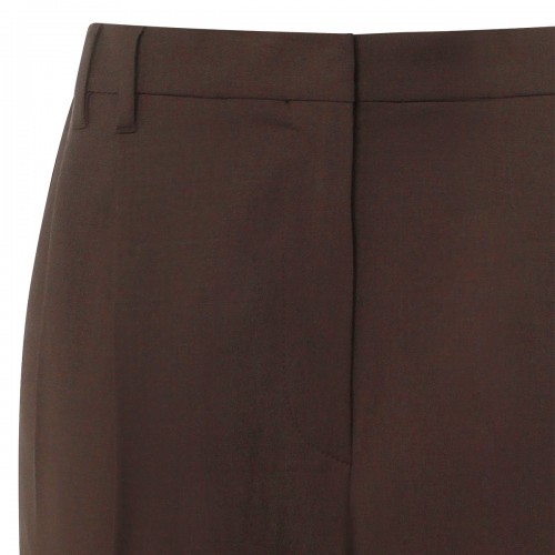 BROWN WOOLO BLEND PANTS