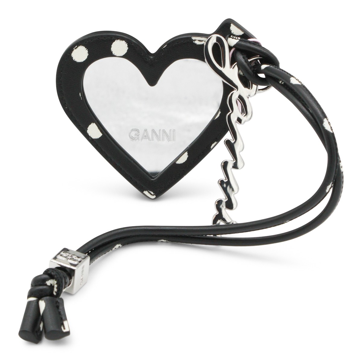 BLACK LEATHER KEYRING