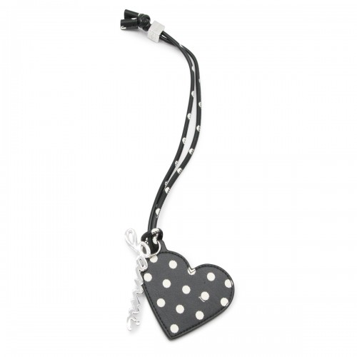 BLACK LEATHER KEYRING