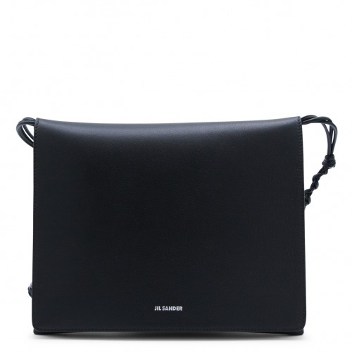 BLACK TANGLE FLAT SHOULDER BAG