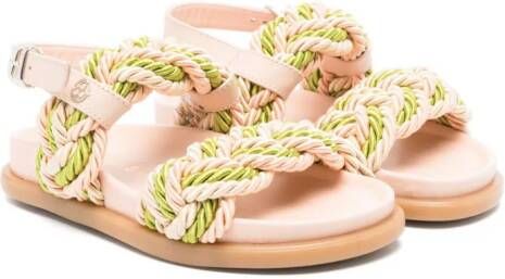Florens woven-cords sandals Pink