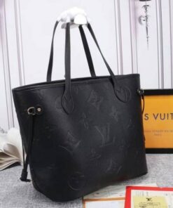 Alternative view of Louis Vuitton Monogram Empreinte Neverfull MM Tote In Black