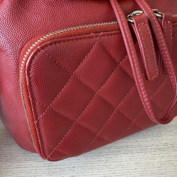 Chanel Caviar Quilted Business Affinity Backpack Red