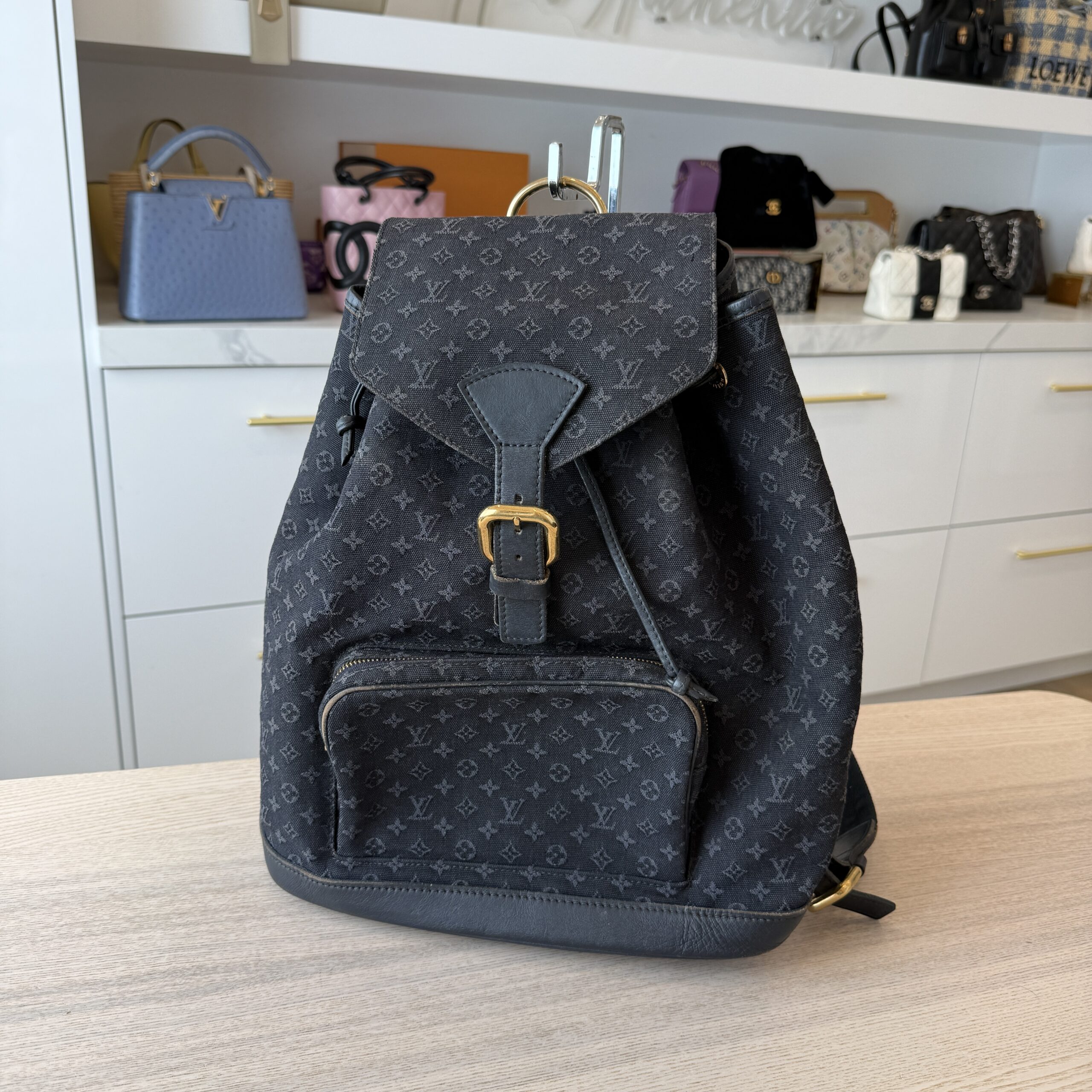 Louis Vuitton Vintage Montsouris Backpack Mini Lin GM