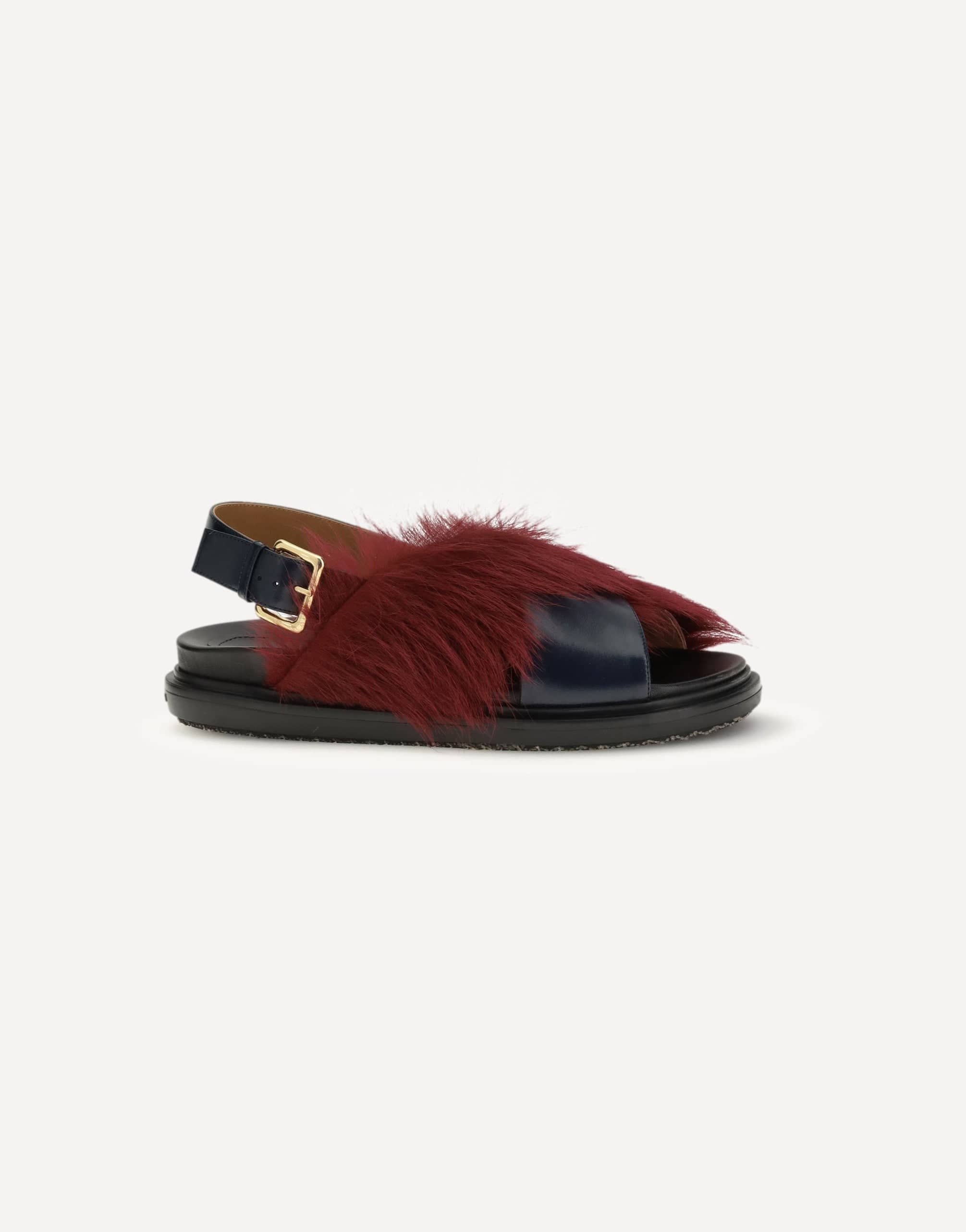 Marni Fur-Lined Fussbett Sandals