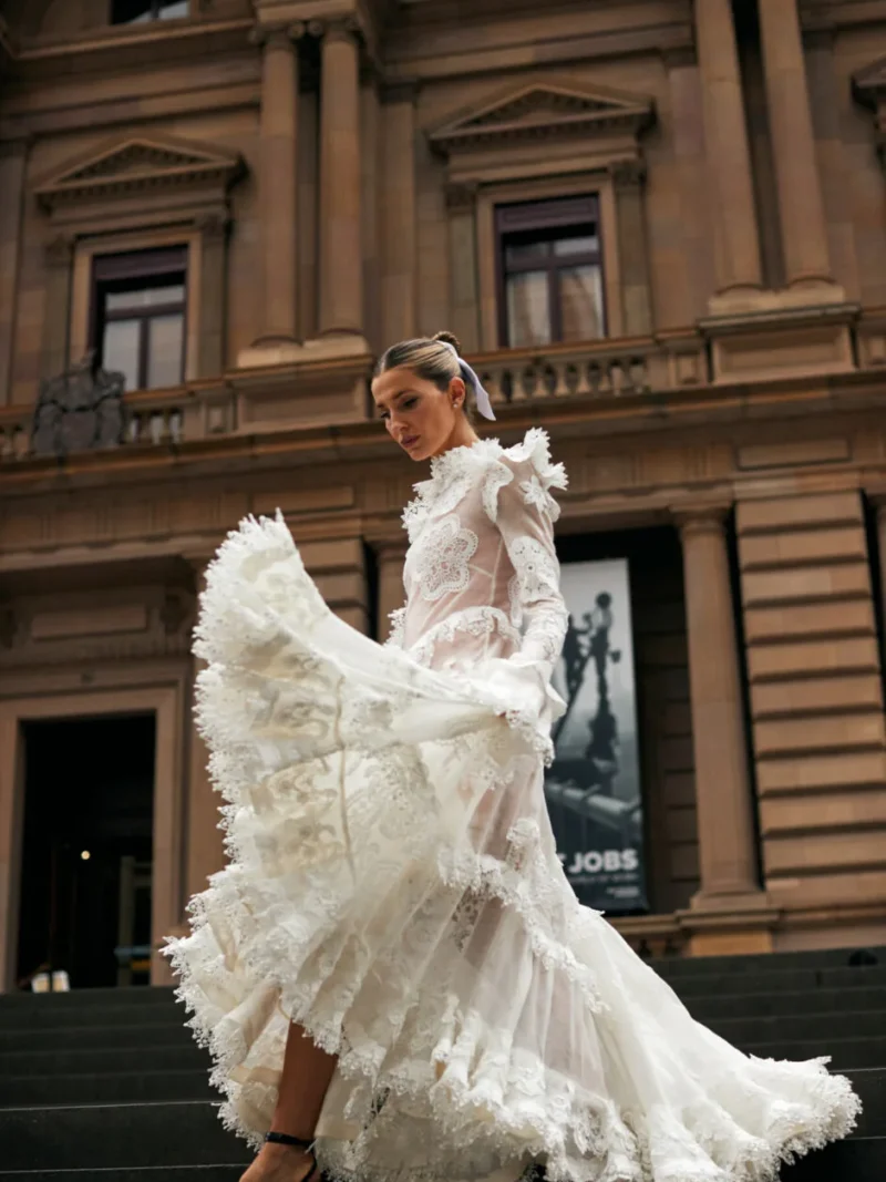 Model wearing Zimmermann White Matchmaker Dresses
