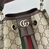 Gucci Knockoff 841313 Ophidia Small Bucket Beige GG Canvas Bag