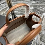 Replica YSL Saint Laurent Nano Manhattan Top Handle Brown/Black Bag