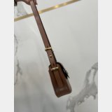 Prada Arke Leather Shoulder Bag With Flap