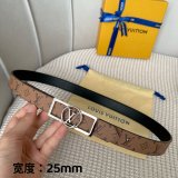 Designer Louis Vuitton Dauphine 25mm Reversible Belt