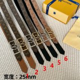 Designer Louis Vuitton Dauphine 25mm Reversible Belt