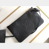 Louis Vuitton M45685 Replica Neverfull MM Monogram Empreinte Leather Black
