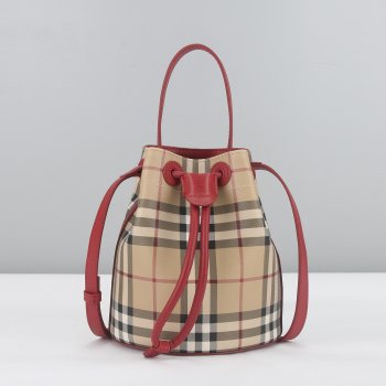 Mini Check Bucket Bag