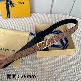 Designer Louis Vuitton Dauphine 25mm Reversible Belt