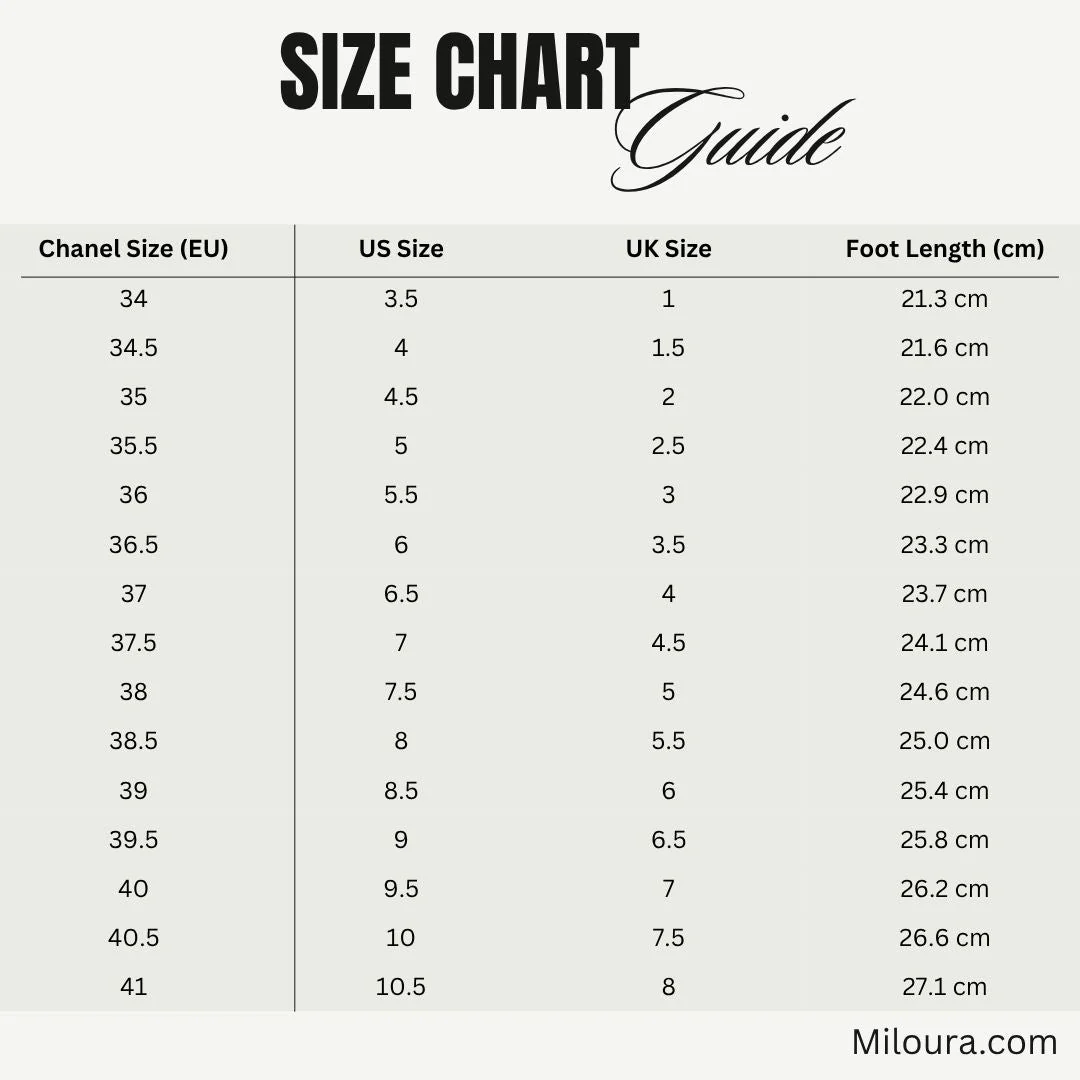 Chanel Shoes Size Guide: Find Your Perfect Fit