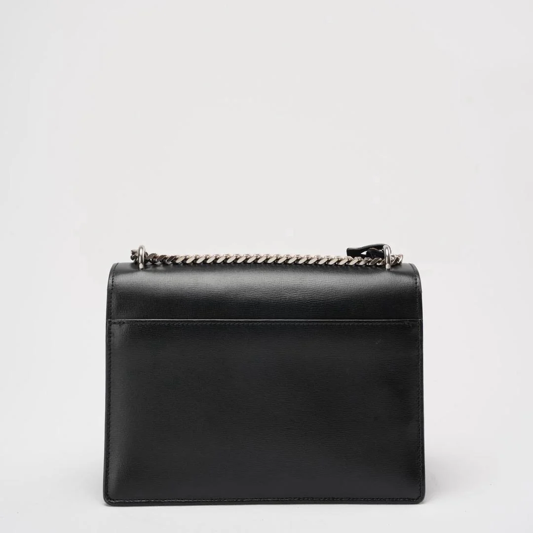 Saint Laurent Black Calfskin Medium Monogram Sunset