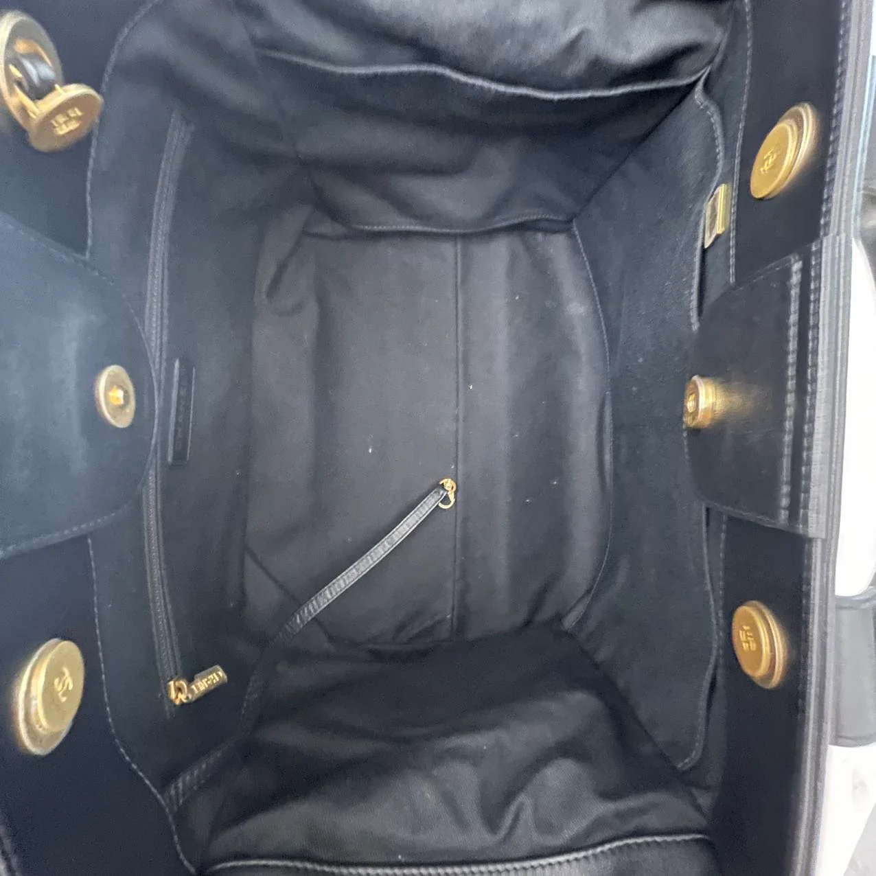 Chanel Deauville Shopping Tote Large Kalbsleather Black/Beige