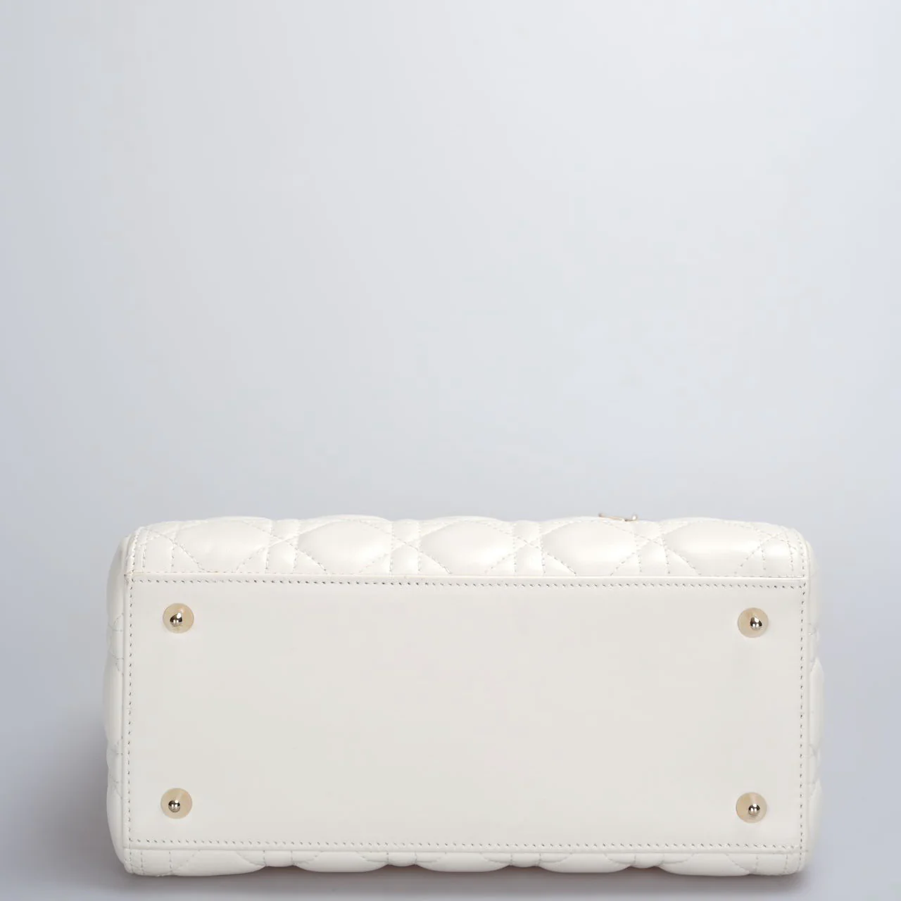 used-Christian Dior White Lady Dior Medium Bag-MILOURA