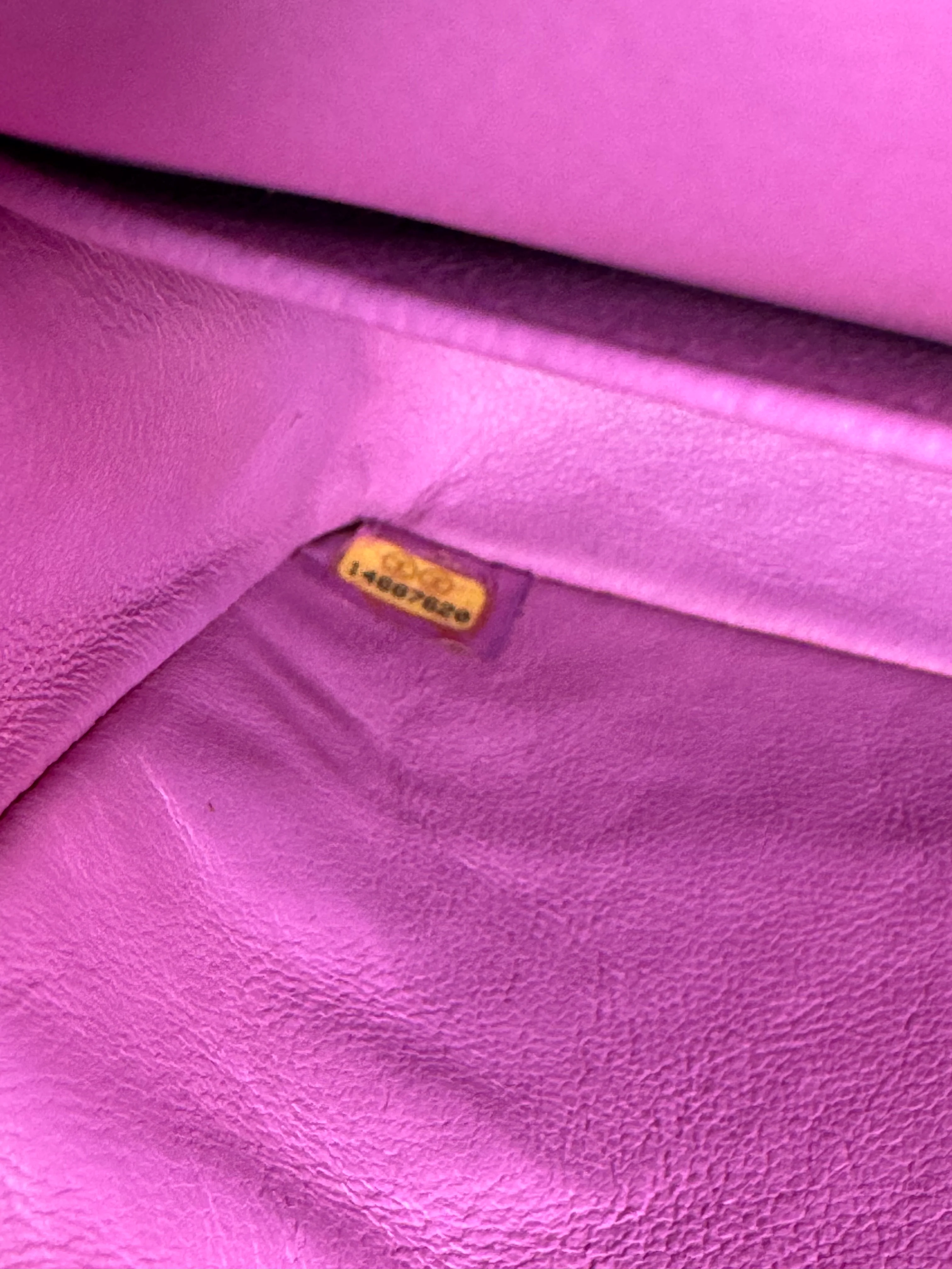 used-Chanel purple medium timeless flap bag-MILOURA