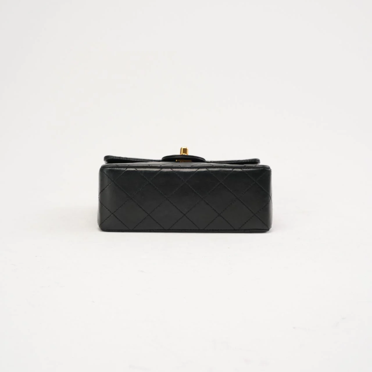 Chanel Vintage Mini Square Classic Flap Lambskin Black 1991