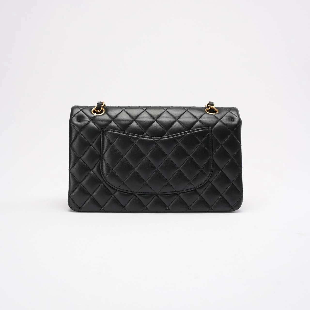 Chanel Black Medium Classic Double Flap Bag Quilted Leather 2014