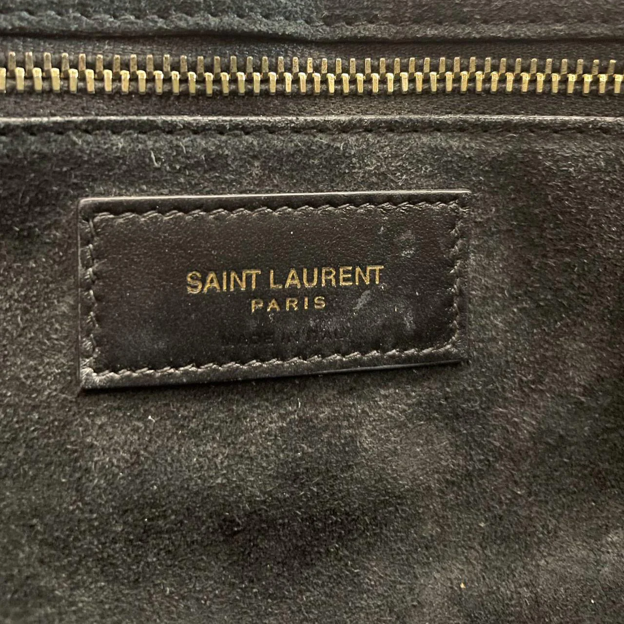 Saint Laurent Le 5 a 7 Black Hobo Bag  with Gold Hardware