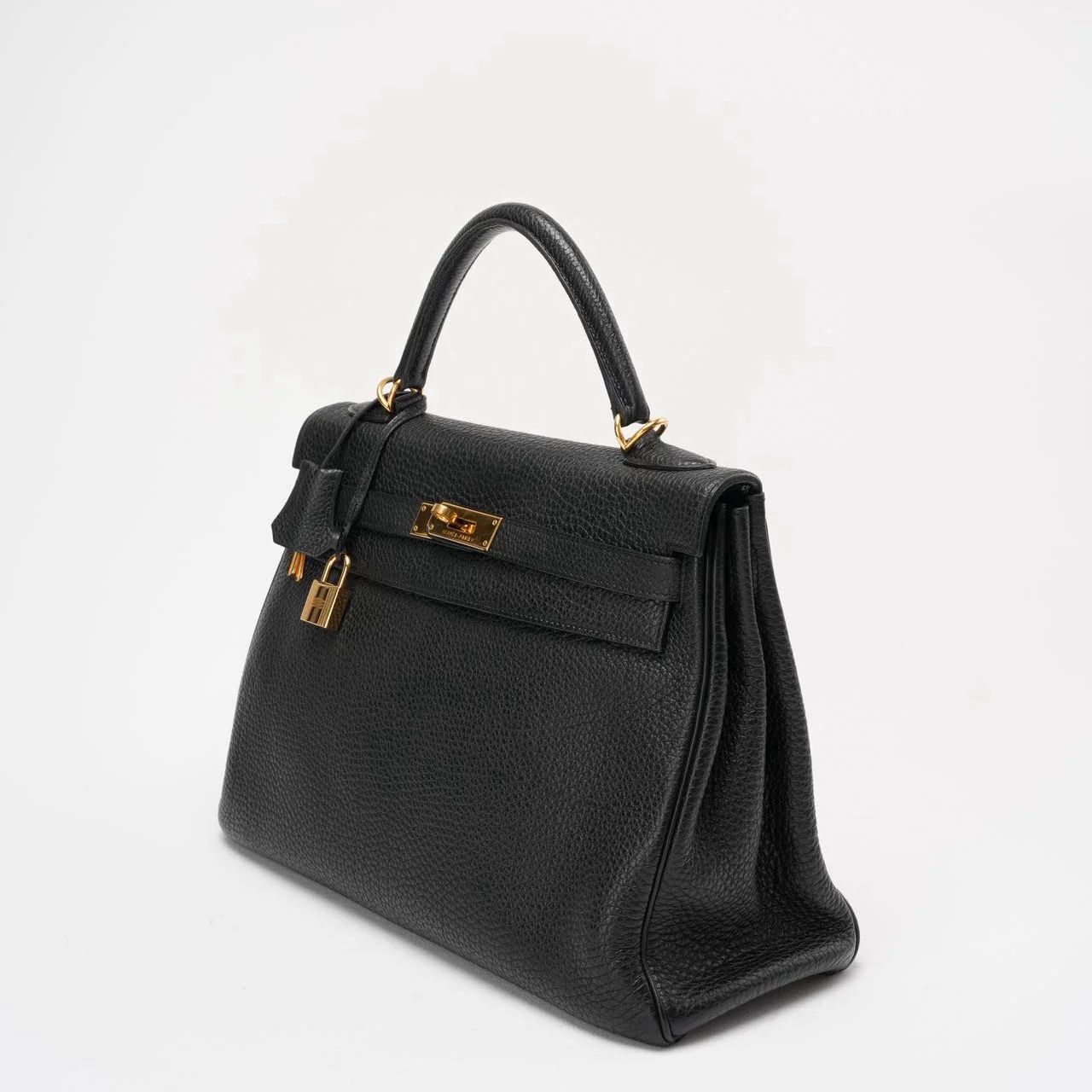 Hermes Black Kelly 32 Retourne Togo Leather 2011