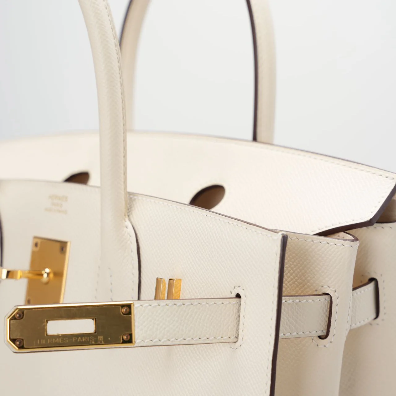 used-Hermes Birkin 30 sellier Bag In Nata Epsom Leather with Gold Hardware-MILOURA