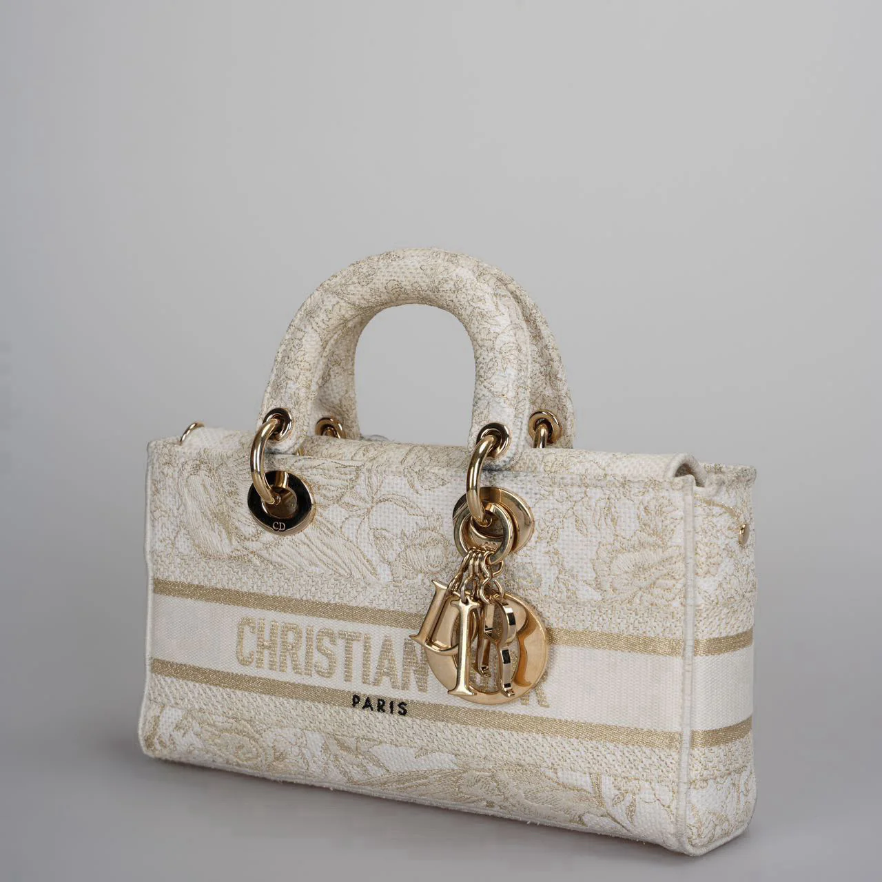 used-Christian Dior Lady D-Joy Bag in Beige-MILOURA