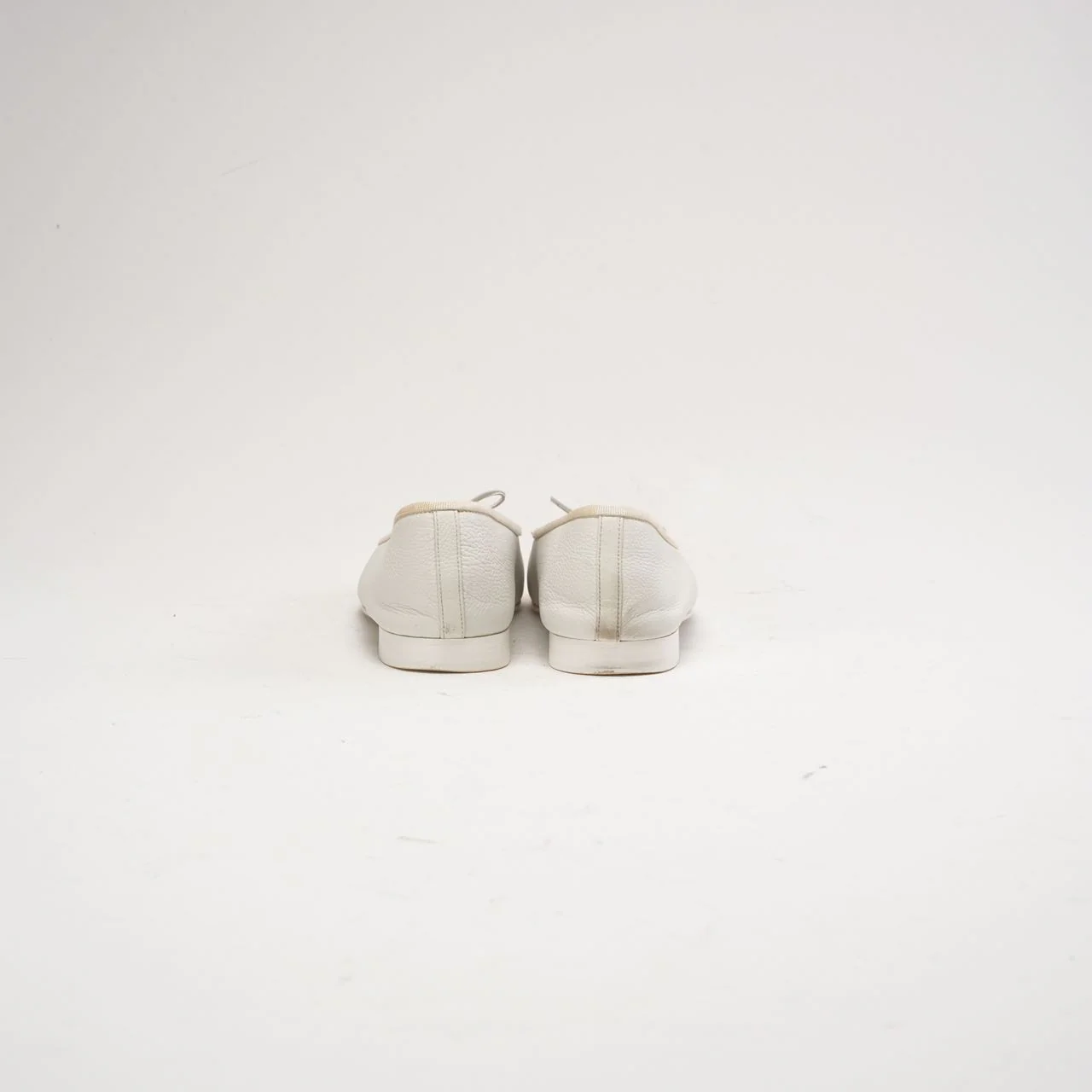 Chanel White / Yellow CC Ballet Flats Leather Size 39