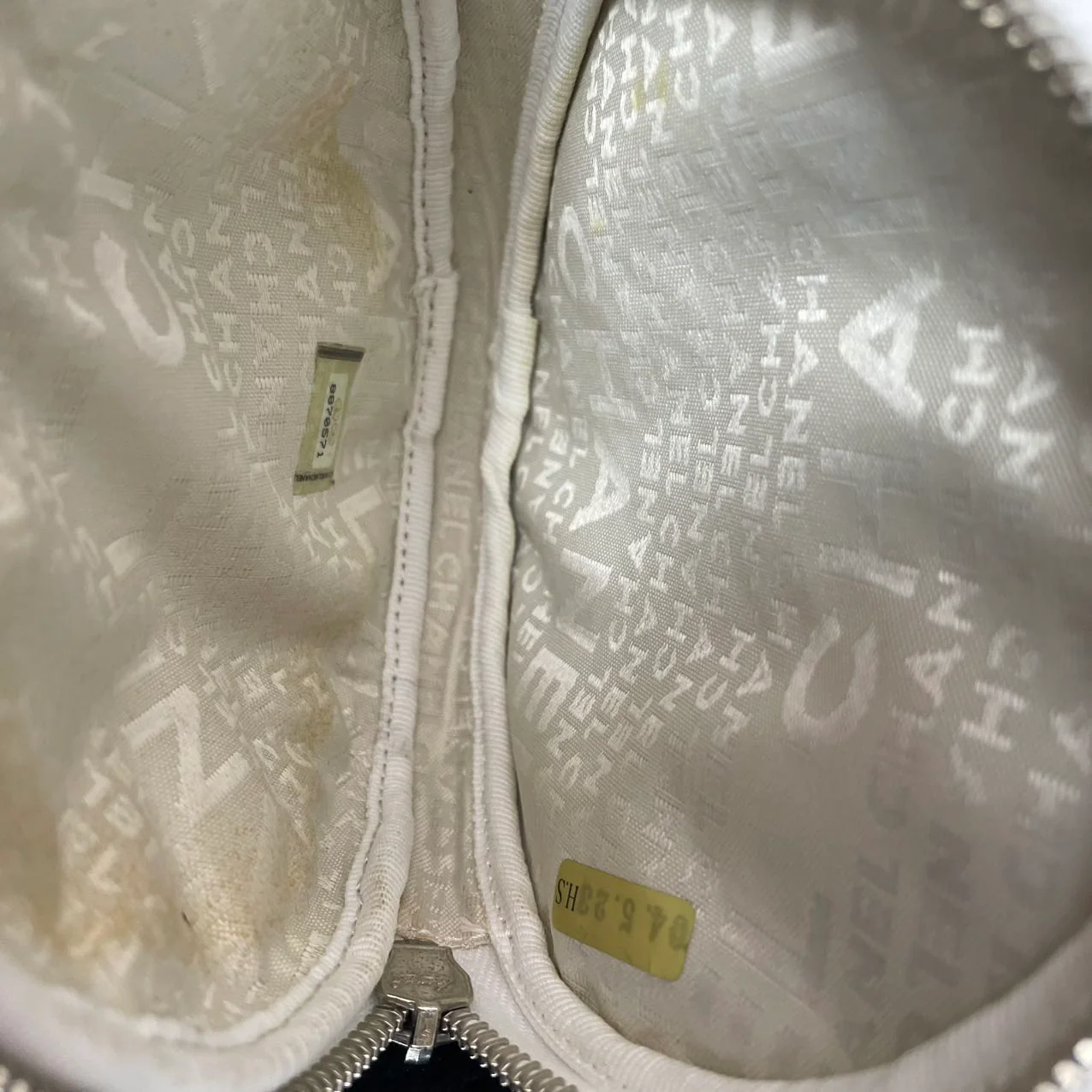 Chanel Vintage Tennis Shopper Tote Bag Black / White 2004