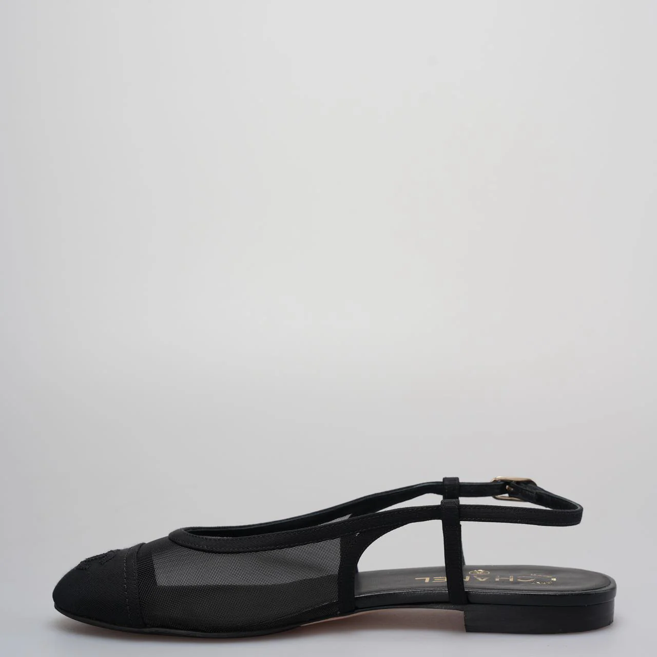 used-Chanel Slingback Sandals size 39 in Black-MILOURA
