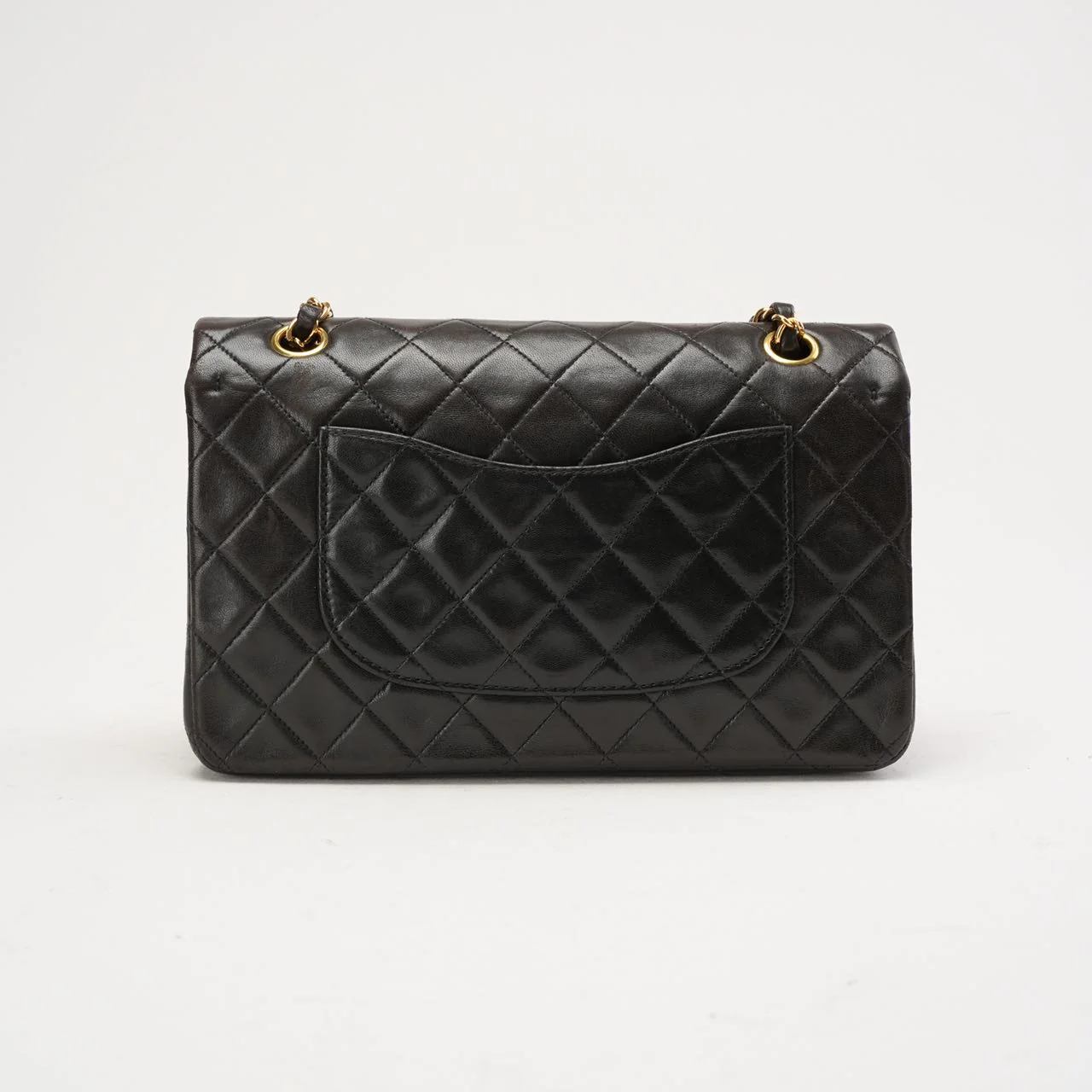 Chanel Vintage Medium Classic Double Flap Leather Black 1999