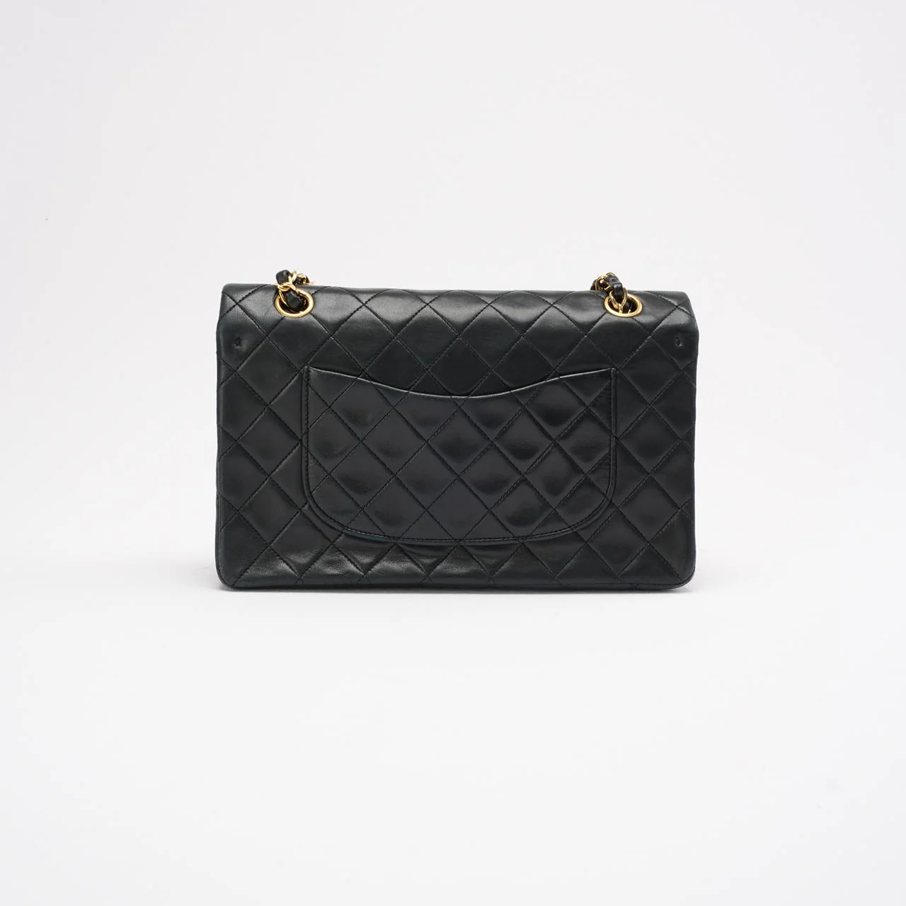 Chanel Vintage Black Classic Double Flap Bag 1991
